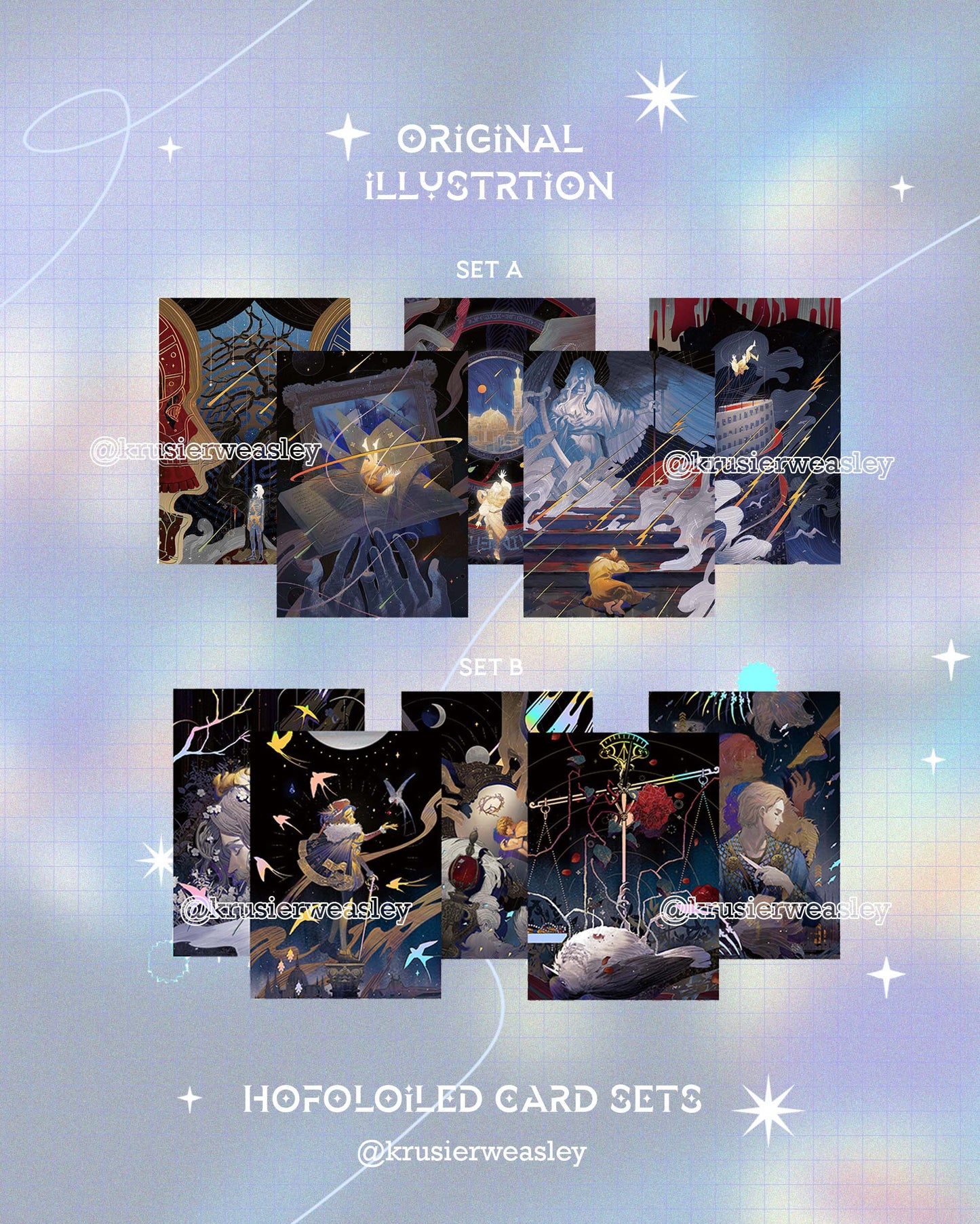 Holofoild Print Sets | Original Illustration Series
