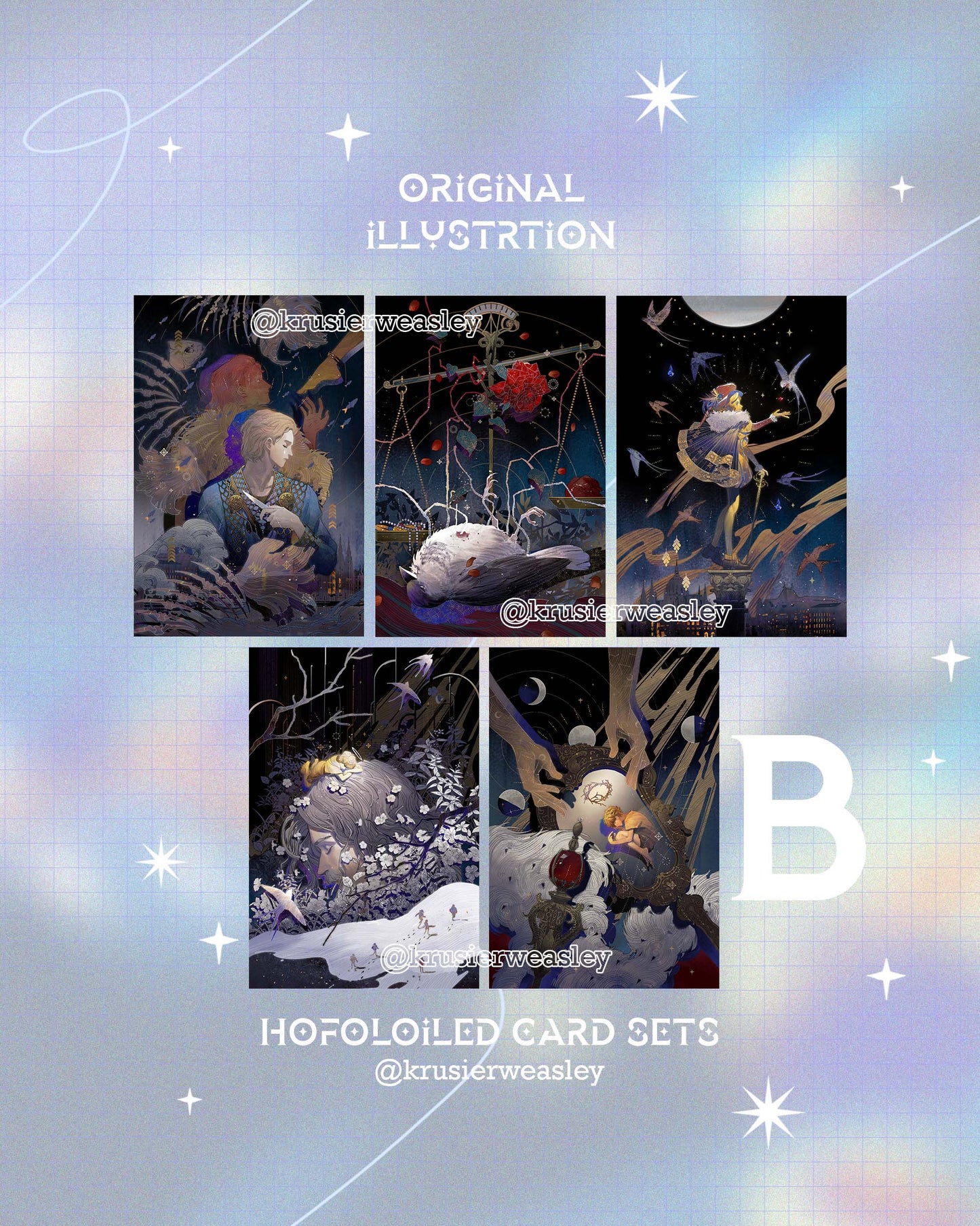 Holofoild Print Sets | Original Illustration Series