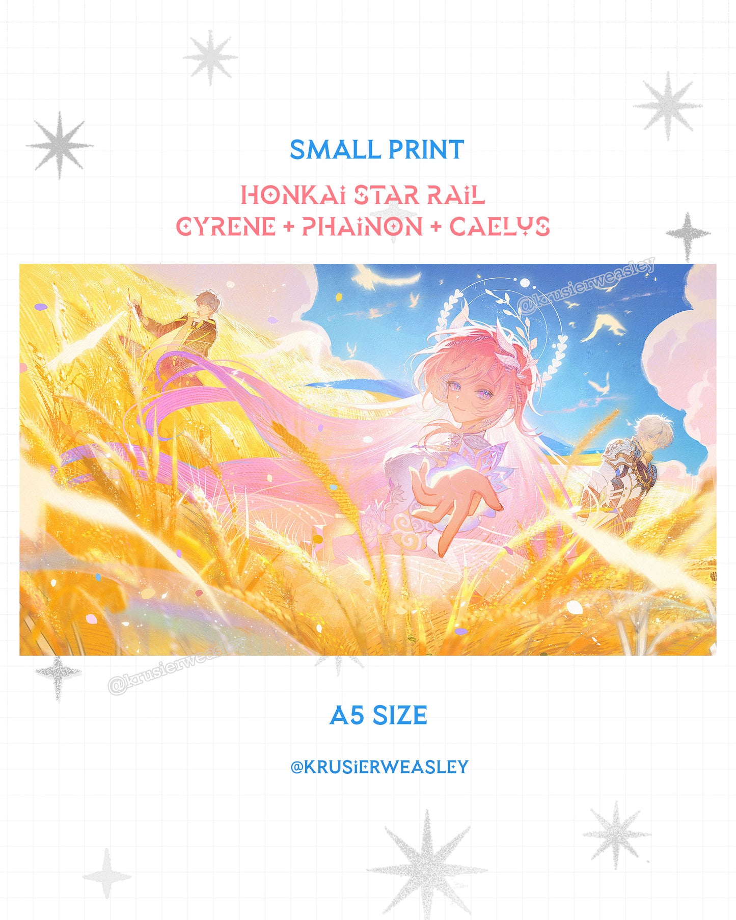 Sunday | Robin | Trailblazer | Cyrene | Phainon | HSR | Print | Honkai Star Rail |