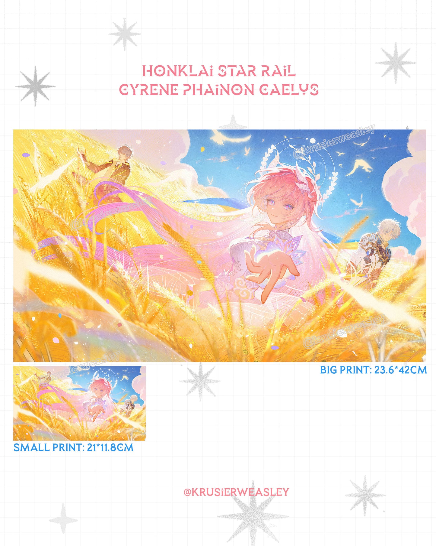 Sunday | Robin | Trailblazer | Cyrene | Phainon | HSR | Print | Honkai Star Rail |