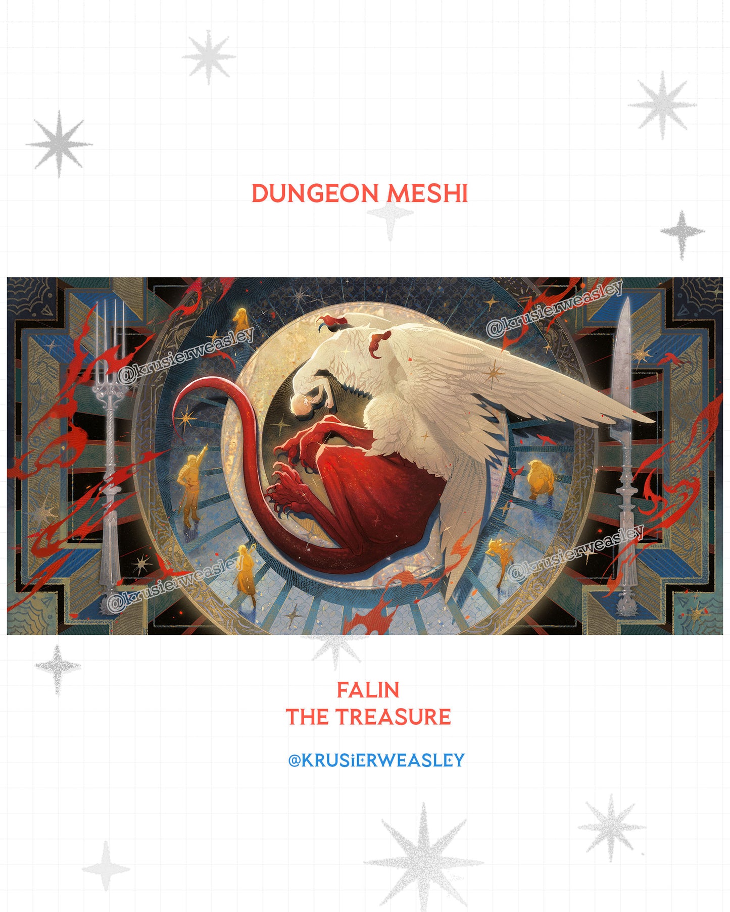 Marcille & Falin | Dungeon Meshi Prints | Stickers