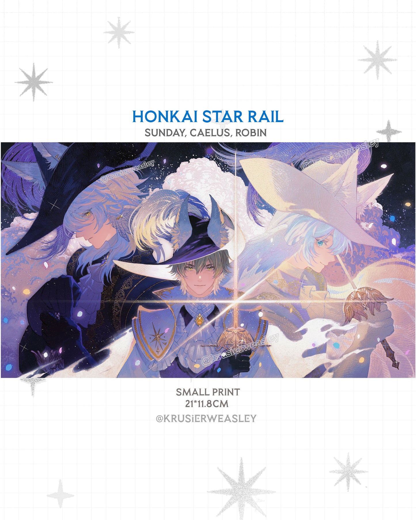 Sunday | Robin | Trailblazer | Cyrene | Phainon | HSR | Print | Honkai Star Rail |