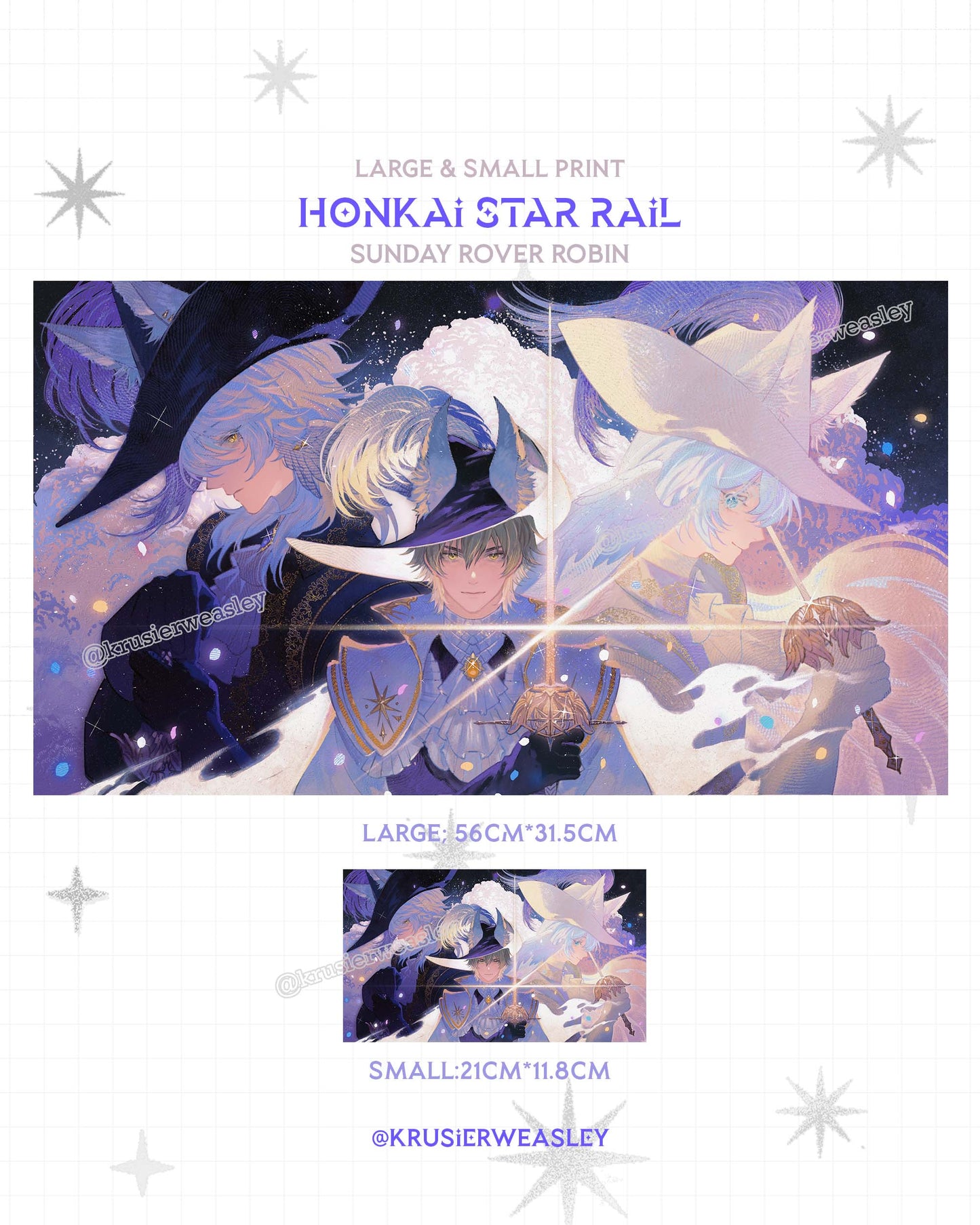 Sunday | Robin | Trailblazer | Cyrene | Phainon | HSR | Print | Honkai Star Rail |