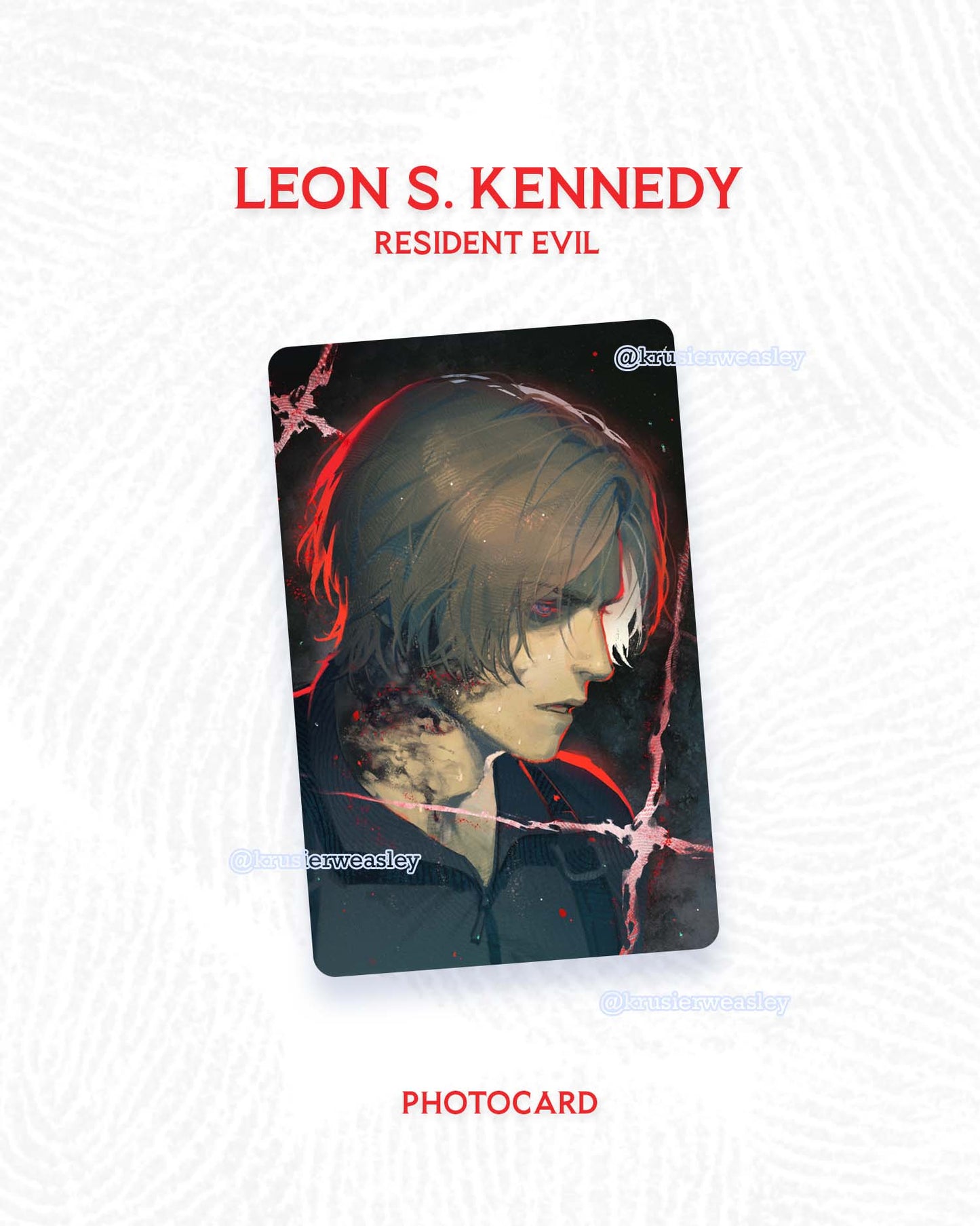 Leon Kennedy Print | Photocard | Sticker | Standee | Resident Evil