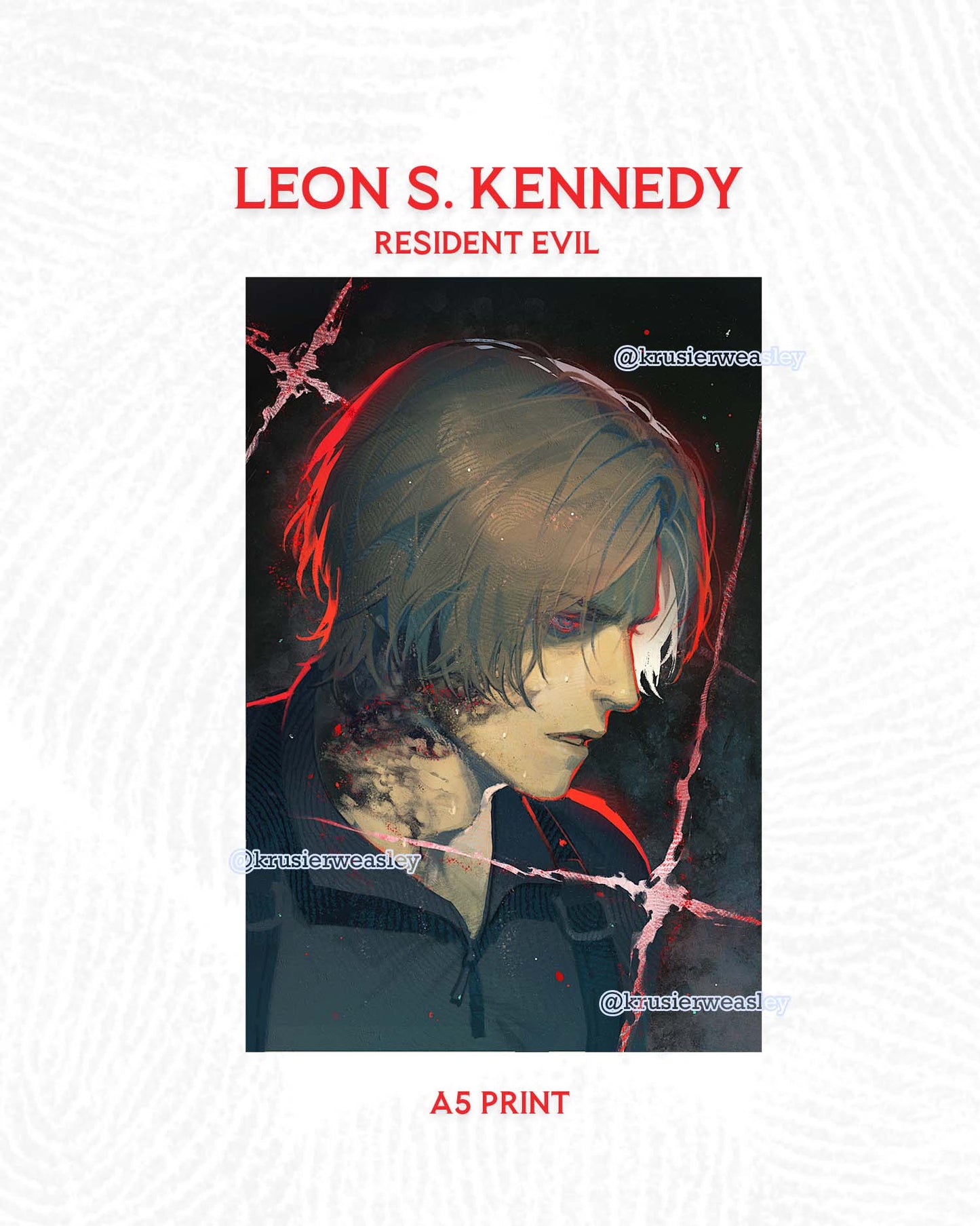 Leon Kennedy Print | Photocard | Sticker | Standee | Resident Evil
