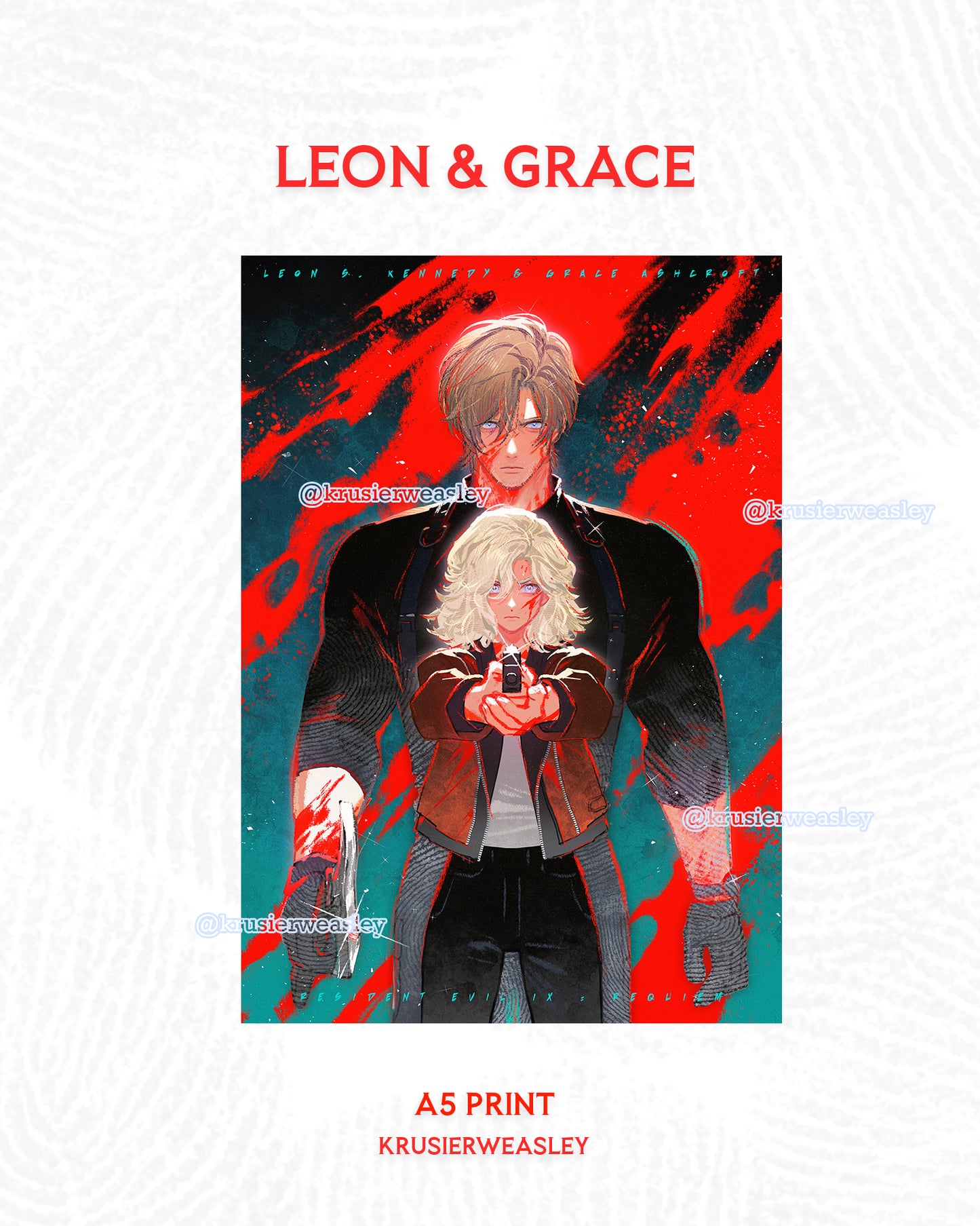 Leon Kennedy Print | Photocard | Sticker | Standee | Resident Evil