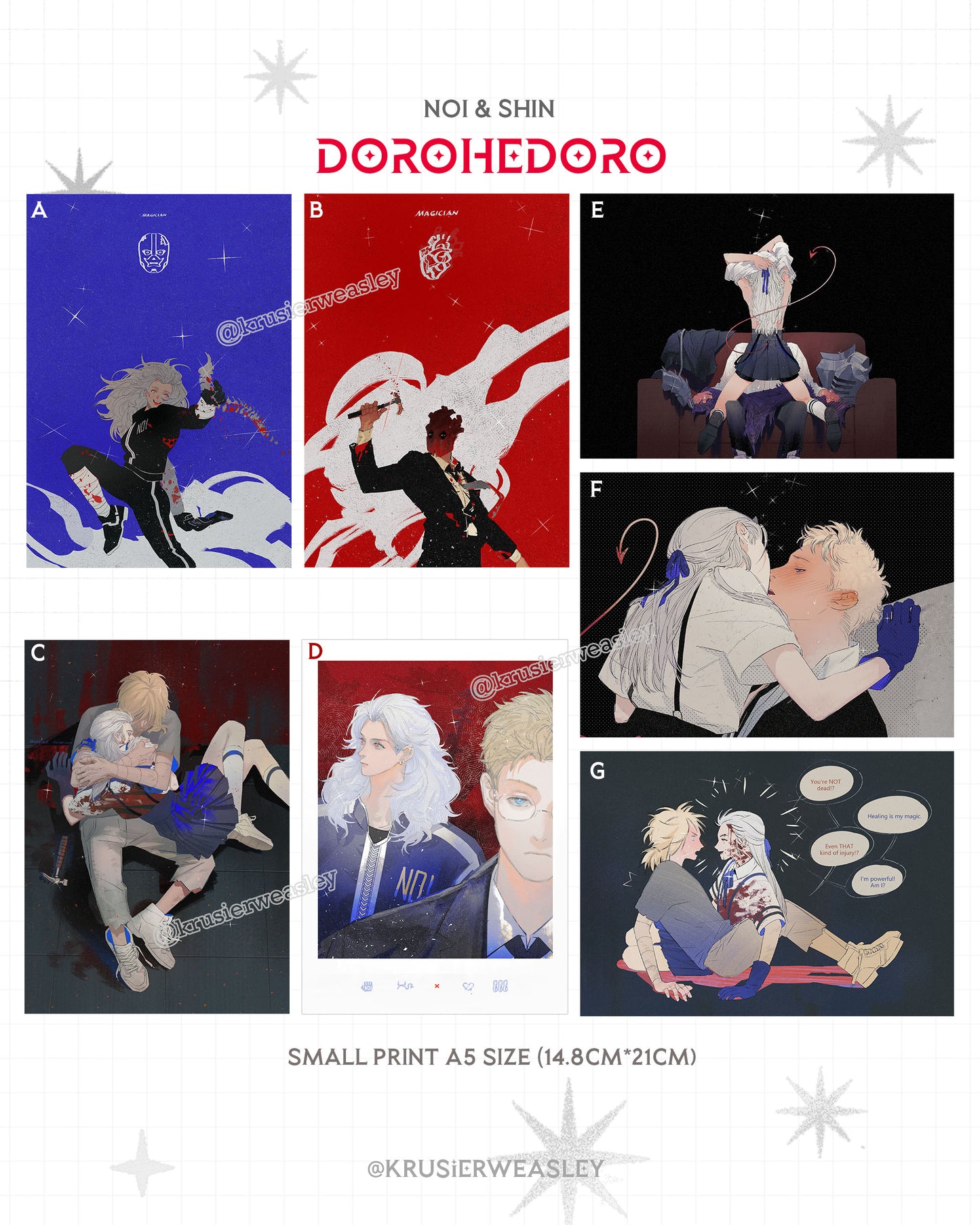 Dorohedoro | Noi & Shin | Prints | Charms | Stickers