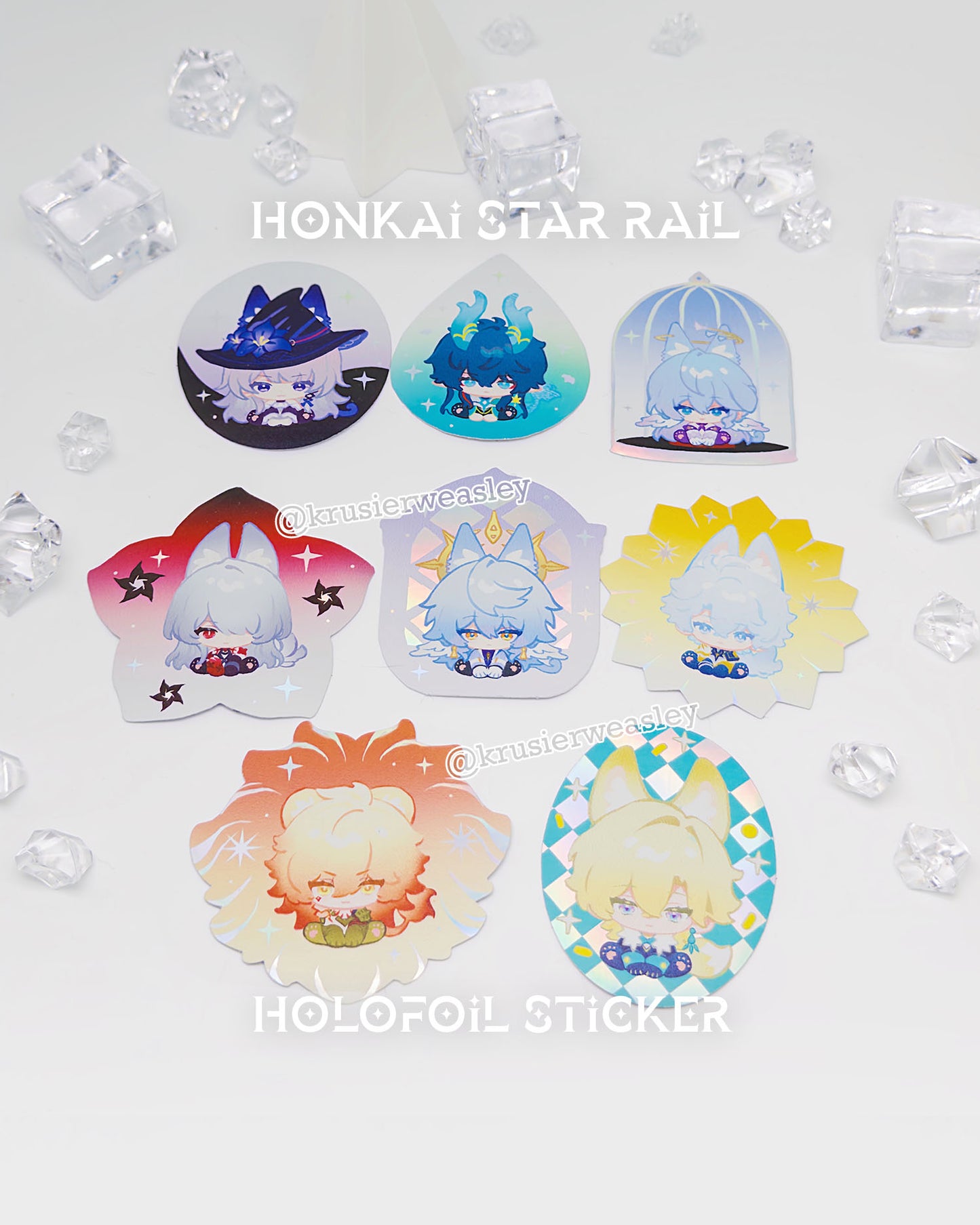Honkai Star Rail Holofoil Stickers
