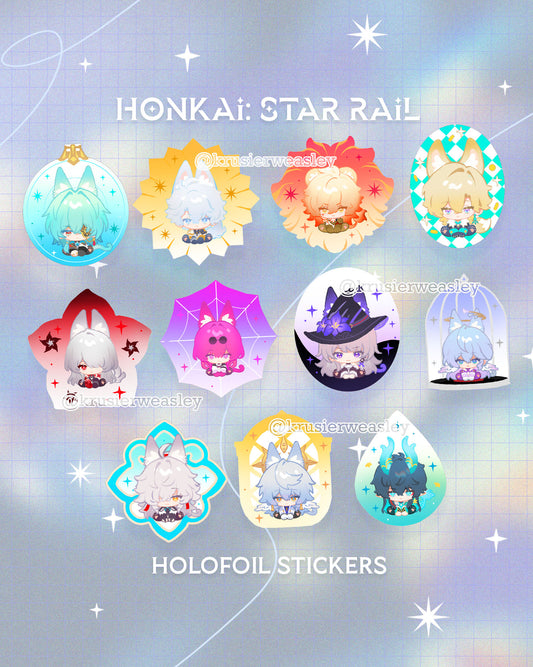 Honkai Star Rail Holofoil Stickers