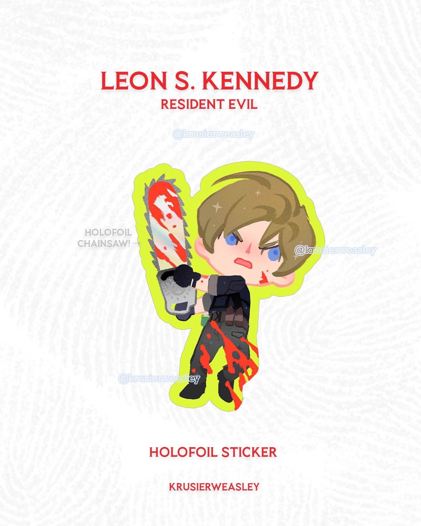 Leon Kennedy Print | Photocard | Sticker | Standee | Resident Evil