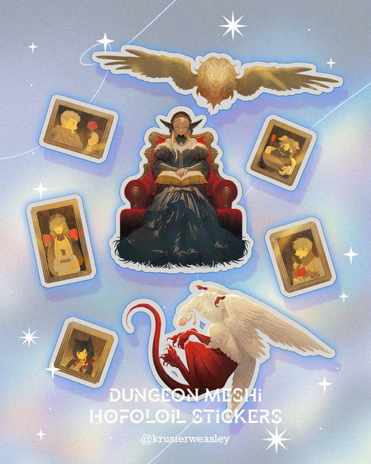 Marcille & Falin | Dungeon Meshi Prints | Stickers
